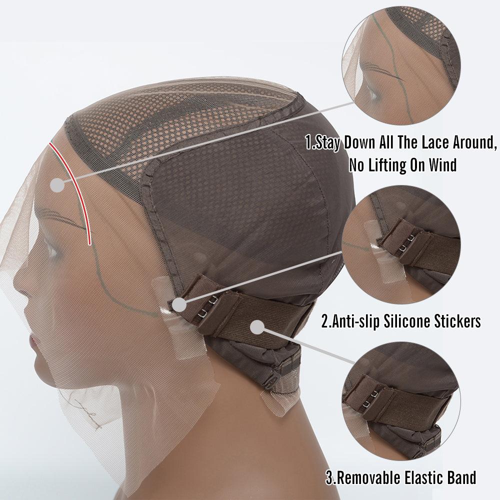 Shiny Crown | 13x6 Glueless 3D Cap Pre-bleached Water Wave Transparent Lace Front Wig 150% Density