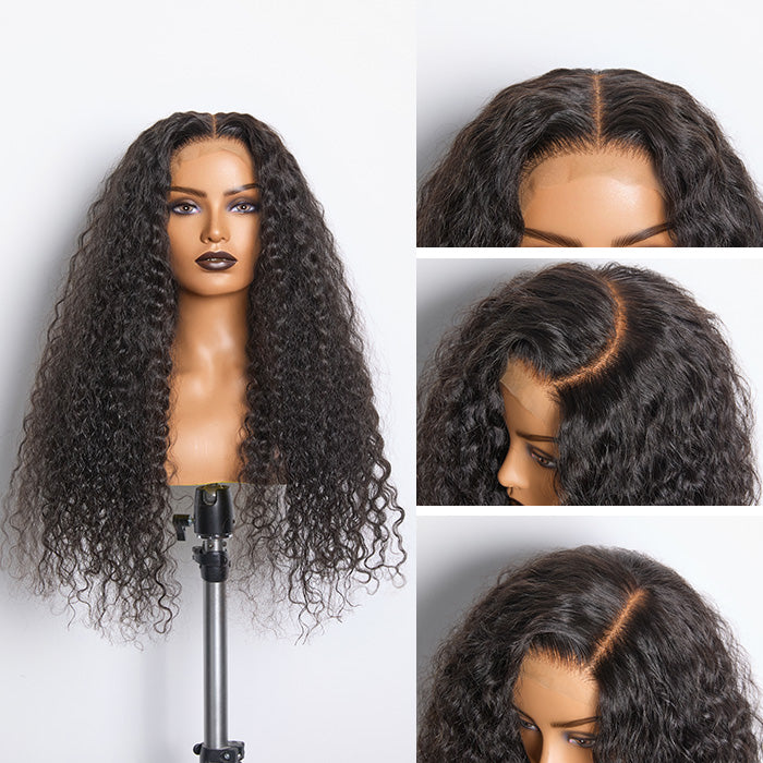 Mystic Radiance | 18-32 Inch #1B Water Wavy Brazilian Virgin Hair 5x5 Lace Closure Wigs 180% Density