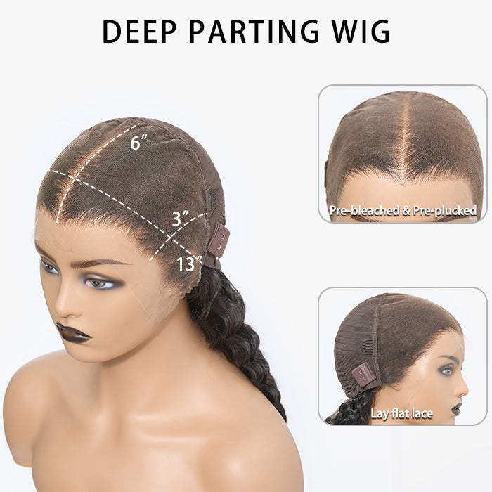 Divine Luminescence | 180% Density HD 13x6 Full Frontal Lace Wig Deep Wave