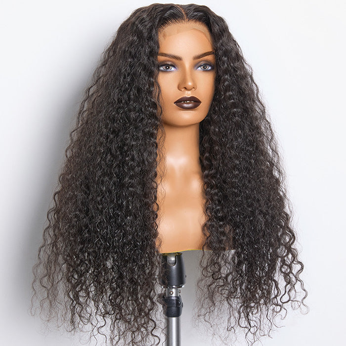 Mystic Radiance | 18-32 Inch #1B Water Wavy Brazilian Virgin Hair 5x5 Lace Closure Wigs 180% Density