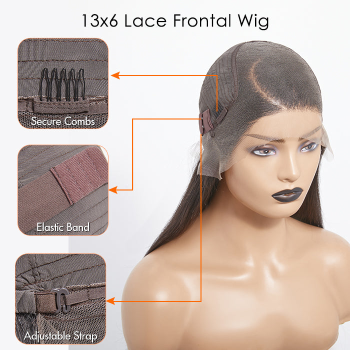 Brilliant Blaze | 13x6 Glueless 3D Cap Pre-bleached Straight Transparent Lace Front Wig 150% Density