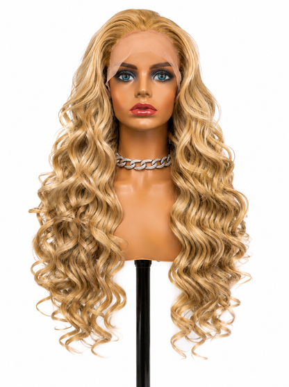 Camilla | 26" Golden Blonde Wave Lace Front Wig