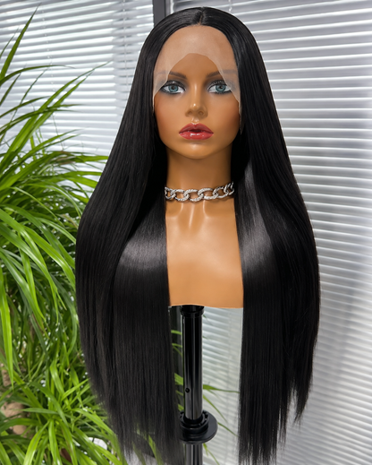 Noir | Long Straight Jet Black Lace Front Wig