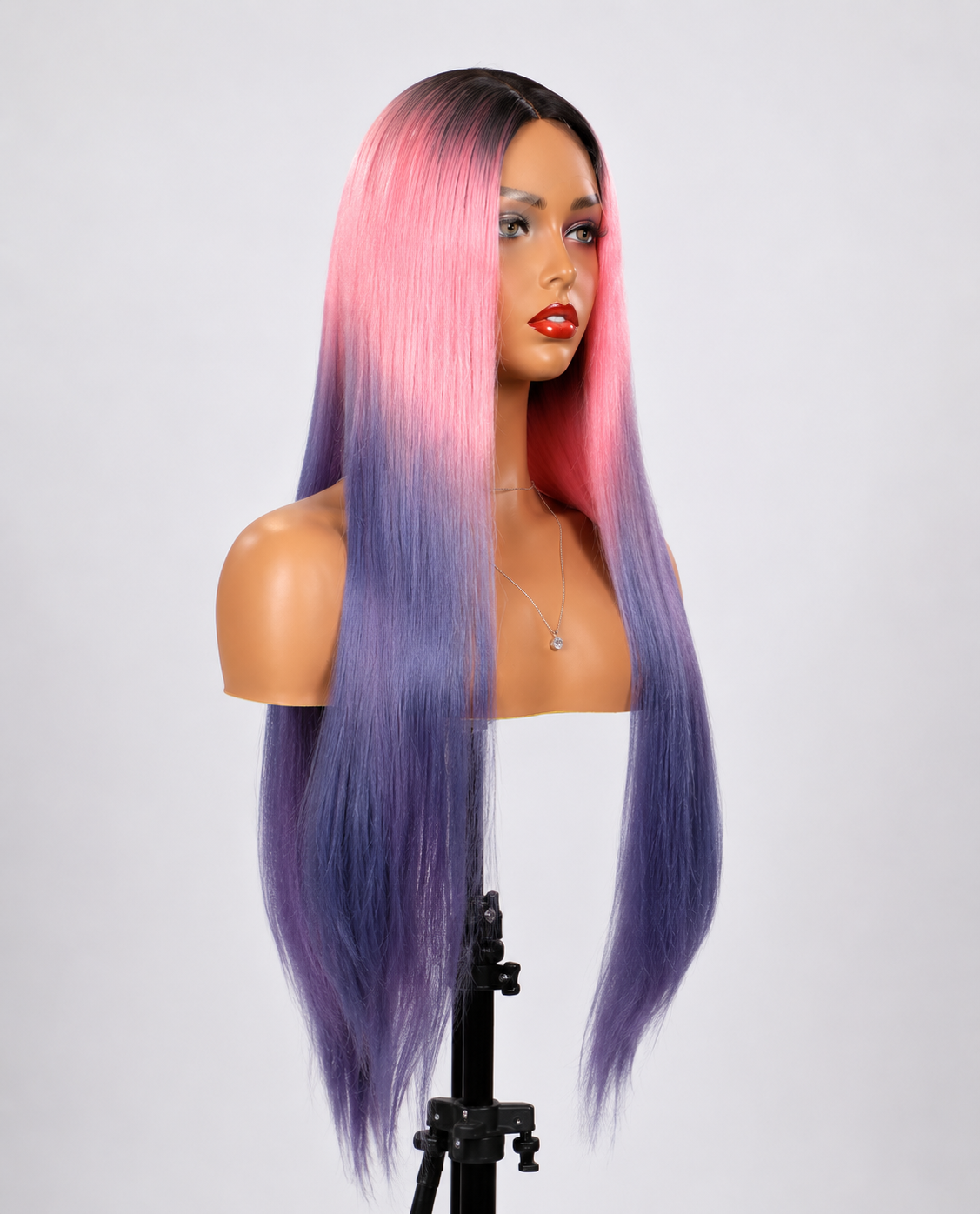 Cotton Candy Dream | 30" Long Straight Ombre Lace Front Wig