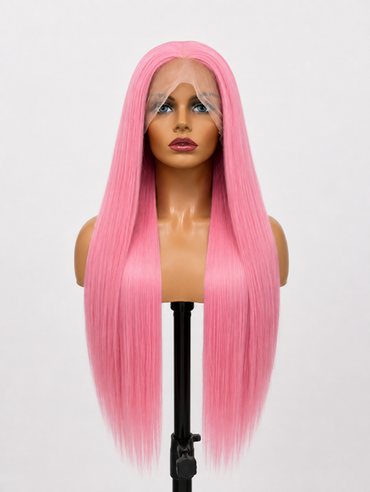 Pink Paradise | 30" Long Straight Lace Front Wig