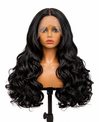 Midnight Glam | 24" Long Body Wave Lace Front Wig