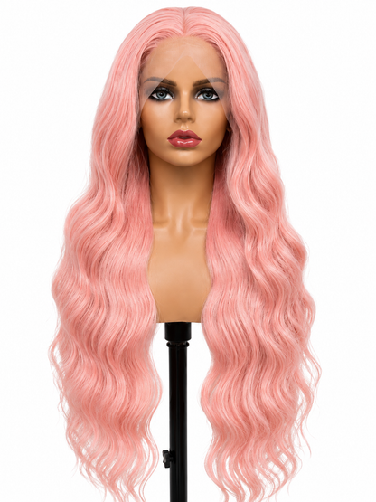 Aria | 30" Blush Pink Water Wave Lace Front Wig