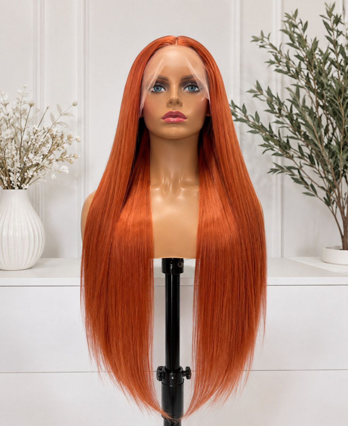 Phoenix | Long Straight Burnt Copper Lace Front Wig