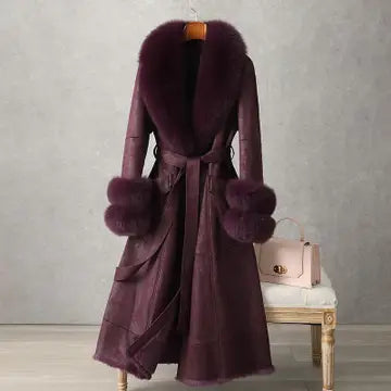 Faux Fur Over-the-Knee Mid-Length Coat