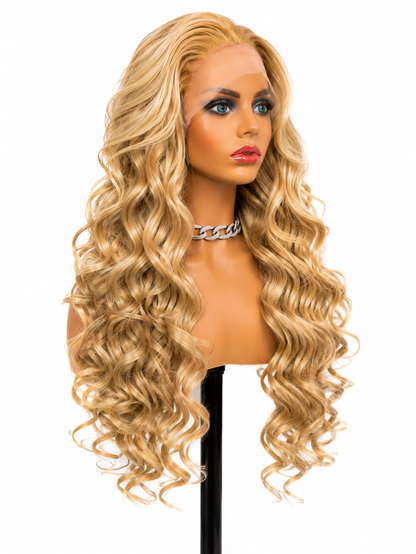 Camilla | 26" Golden Blonde Wave Lace Front Wig