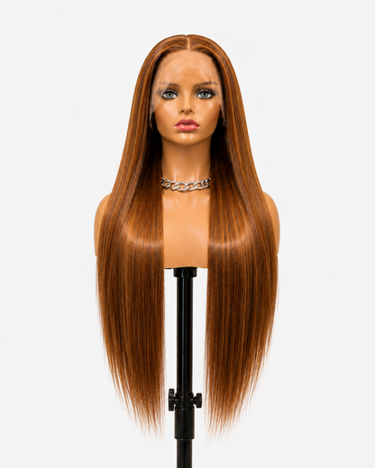 Harmony | Long Straight Cinnamon Brown Lace Front Wig
