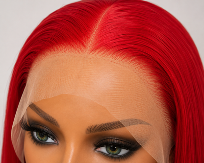 Scarlet | Long Straight Crimson Red Lace Front Wig