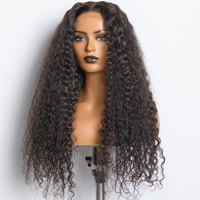 Mystic Radiance | 18-32 Inch #1B Water Wavy Brazilian Virgin Hair 5x5 Lace Closure Wigs 180% Density