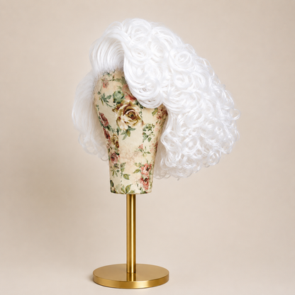 Pearl | 10" White Vintage Curly Lace Front Wig