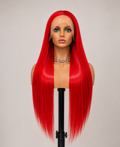 Scarlet | Long Straight Crimson Red Lace Front Wig