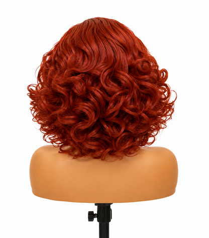 Marlowe | 12" Auburn Curly Bob Lace Front Wig
