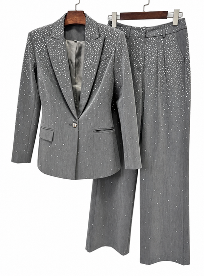 PRE-ORDER | Diamond Authority Embellished Suit Set
