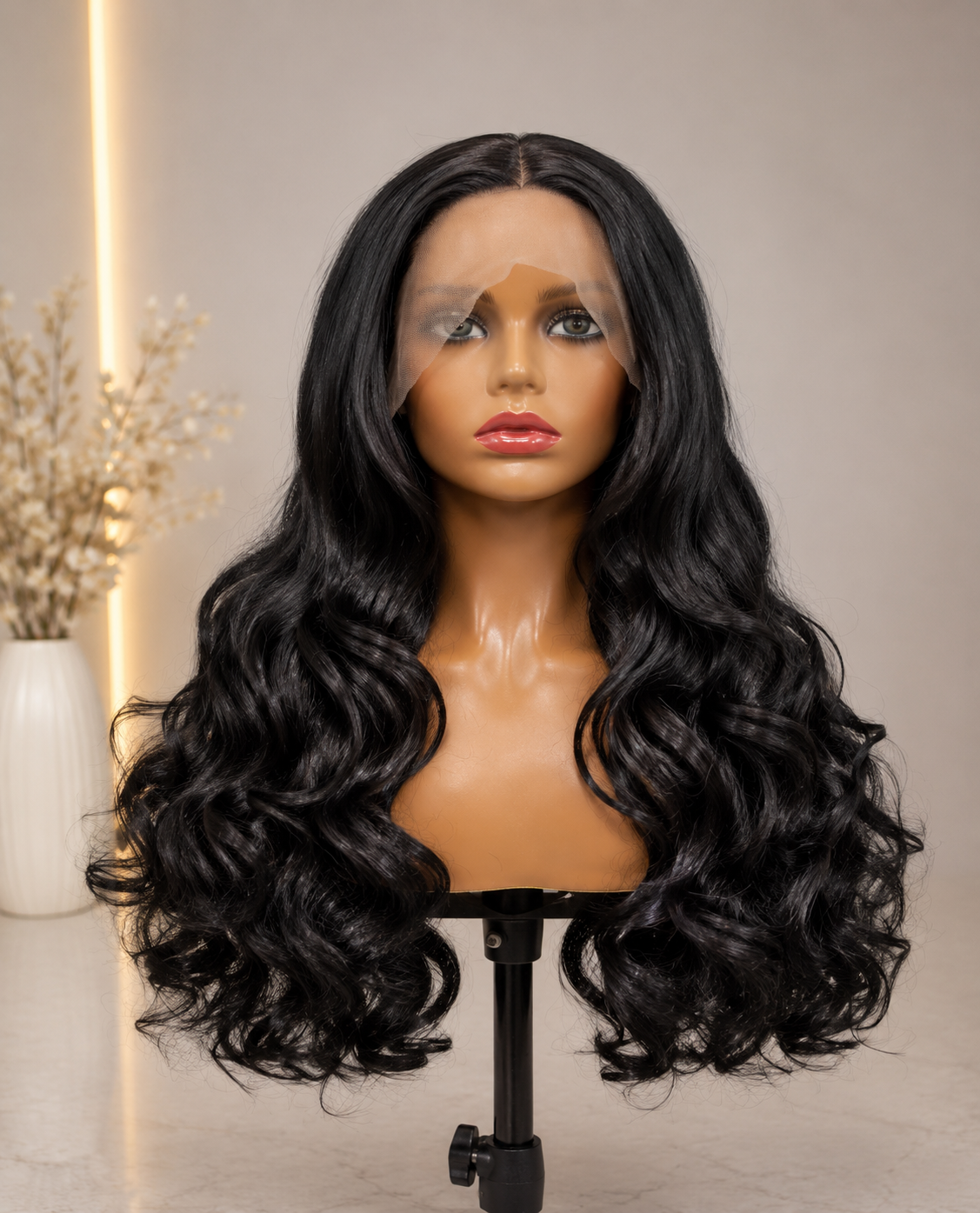 Midnight Glam | 24" Long Body Wave Lace Front Wig