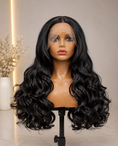 Midnight Glam | 24" Long Body Wave Lace Front Wig