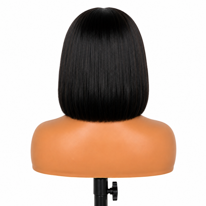 Nia | Classic Black Sleek Bob Lace Front Wig