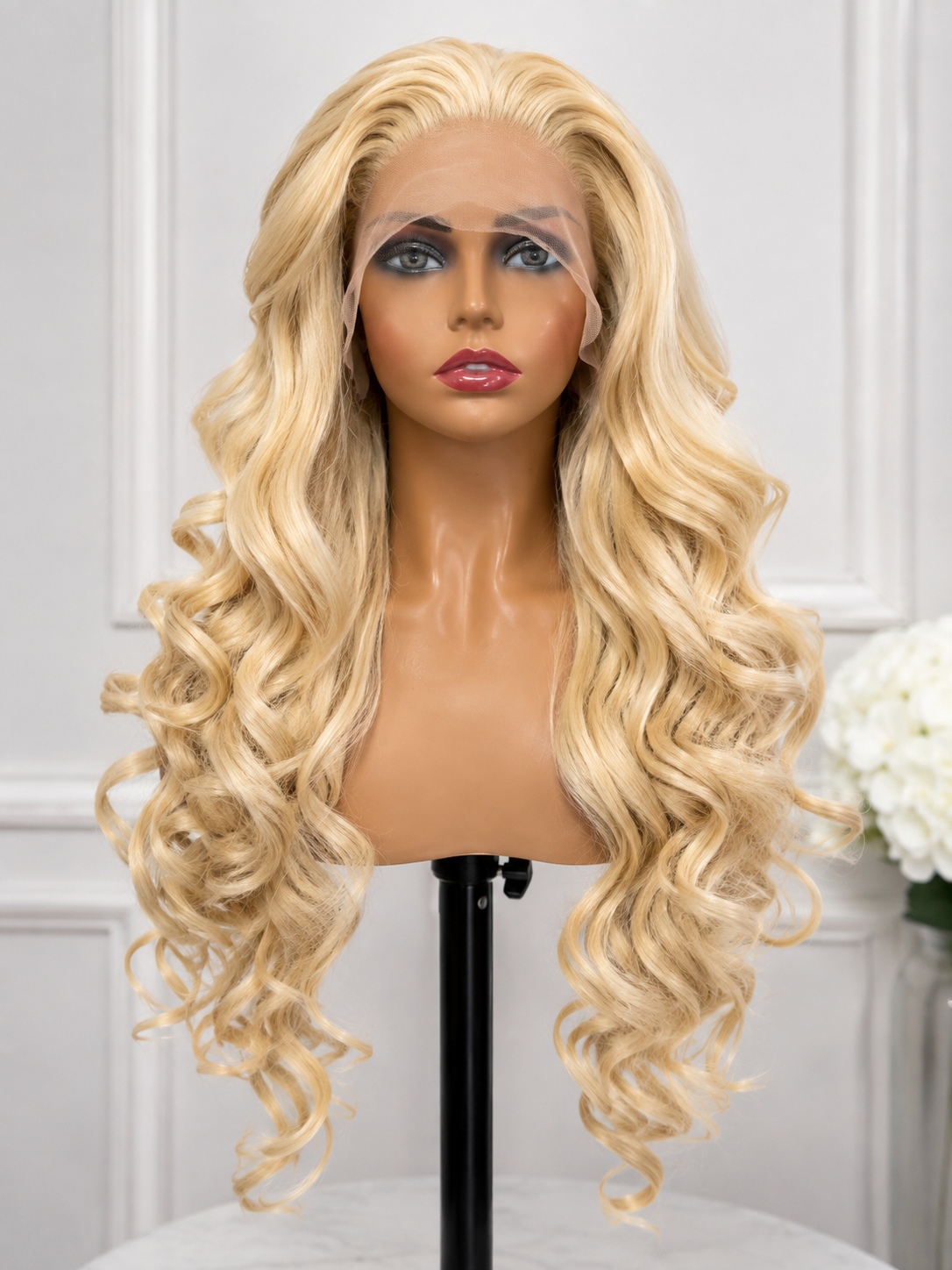 Solara | 26" Blonde Curly Lace Front Wig