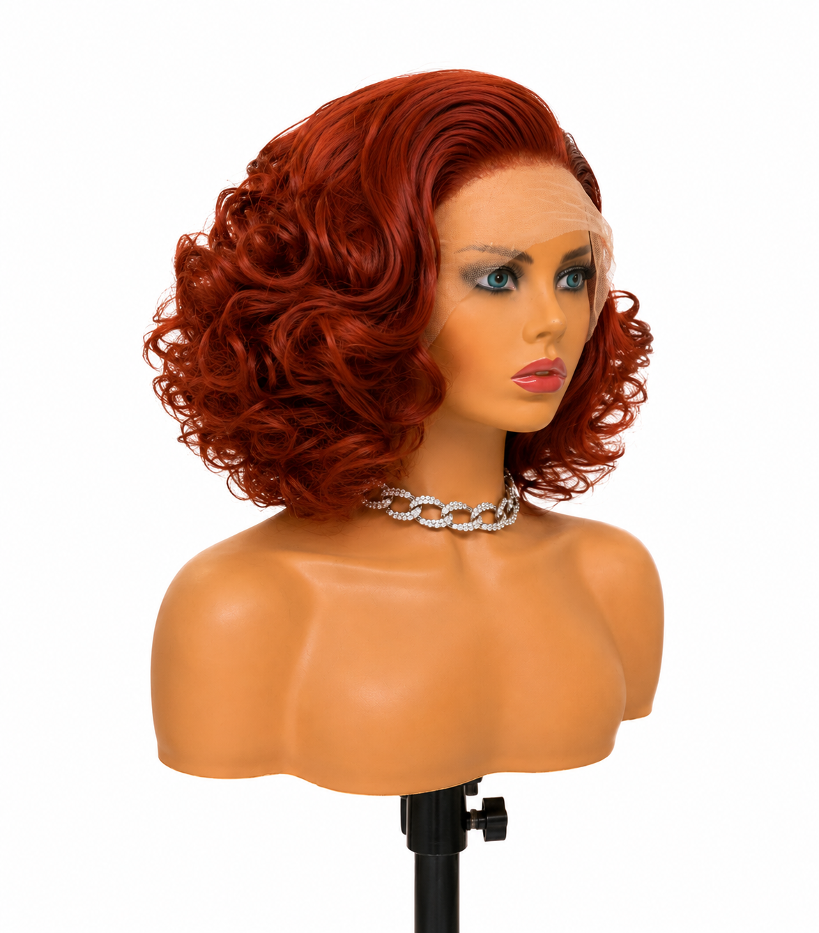 Marlowe | 12" Auburn Curly Bob Lace Front Wig