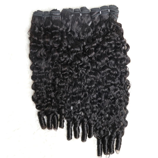14-28 Inch Burmese Curly Bundles Virgin Brazilian Hair #1B Natural Black