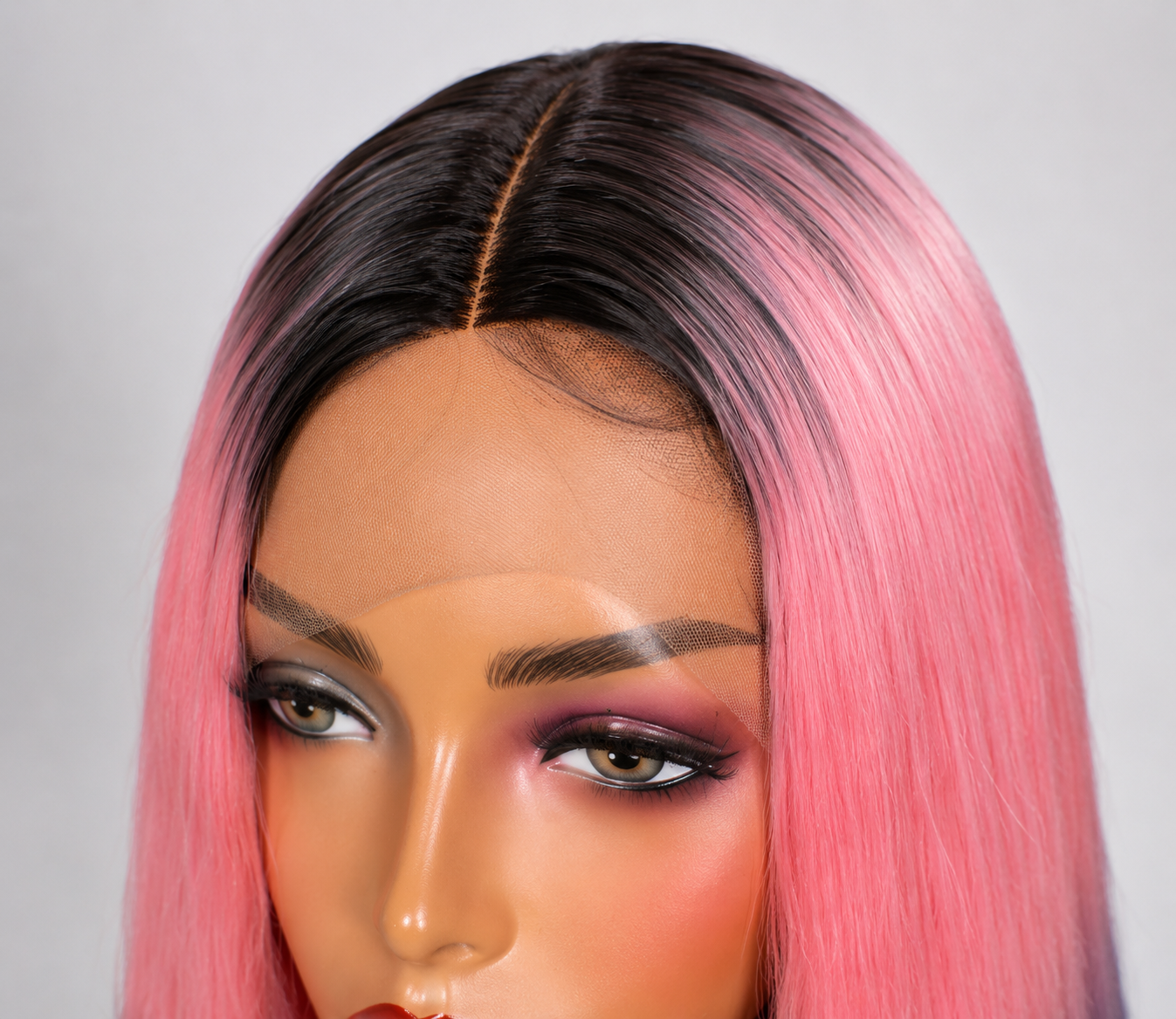 Cotton Candy Dream | 30" Long Straight Ombre Lace Front Wig
