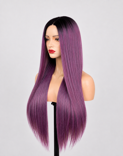 Purple Reign | 30" Long Straight Lace Front WIG