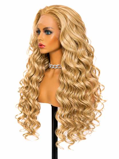 Camilla | 26" Golden Blonde Wave Lace Front Wig