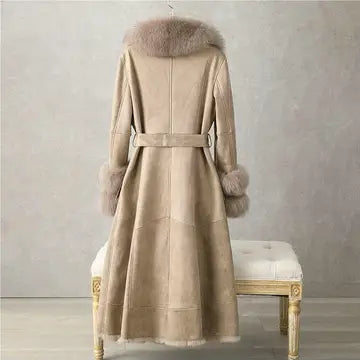 Faux Fur Over-the-Knee Mid-Length Coat