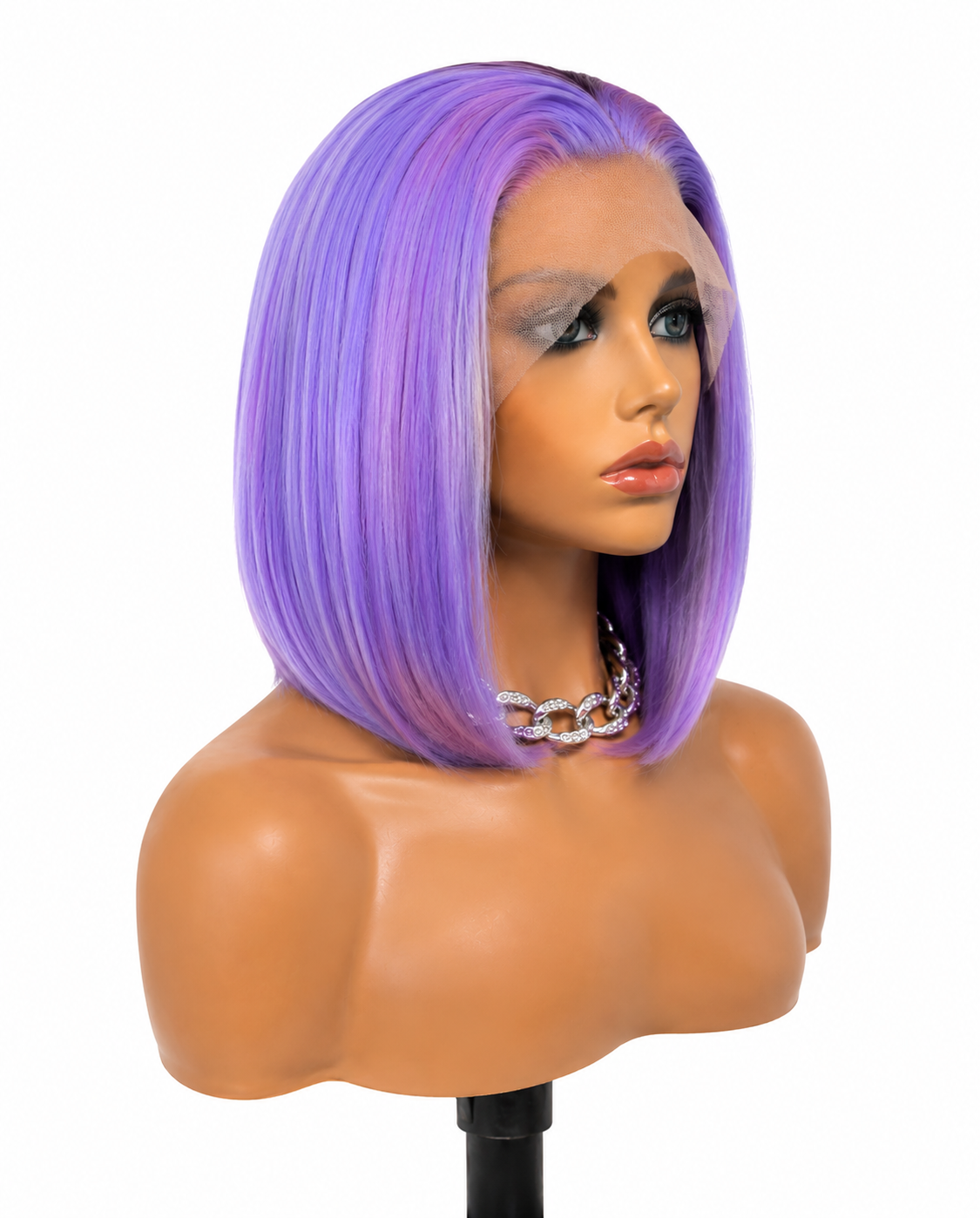 Kalista | 12" Purple Sleek Bob Lace Front Wig