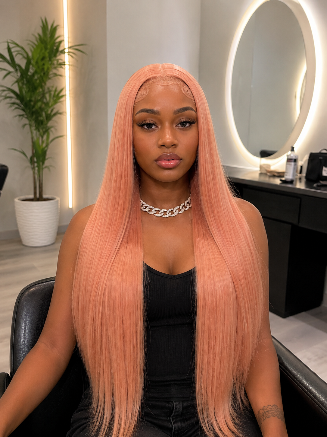 Pink Paradise | 30" Long Straight Lace Front Wig
