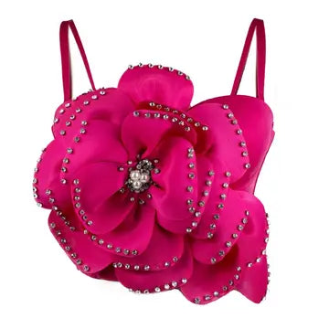 Floral Beaded Statement Bra Top