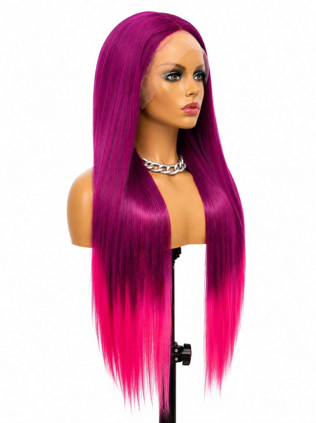Berry Blast | 30" Long Straight Ombre Lace Front Wig