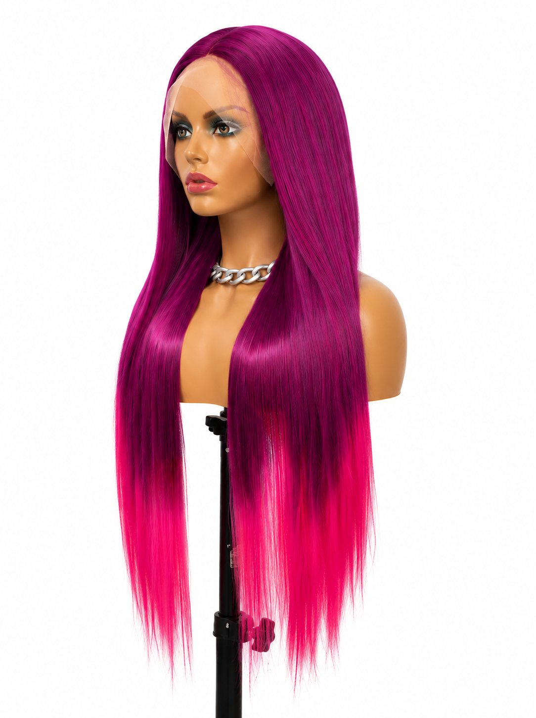 Berry Blast | 30" Long Straight Ombre Lace Front Wig