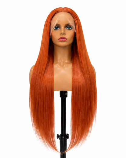 Phoenix | Long Straight Burnt Copper Lace Front Wig