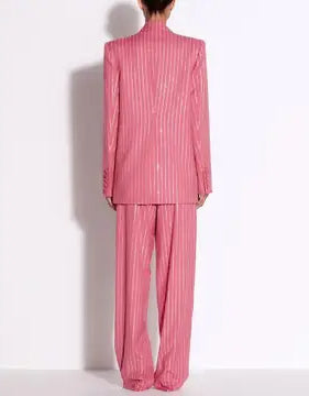 Chic Striped Blazer & Pants Set