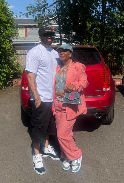 Chic Striped Blazer & Pants Set