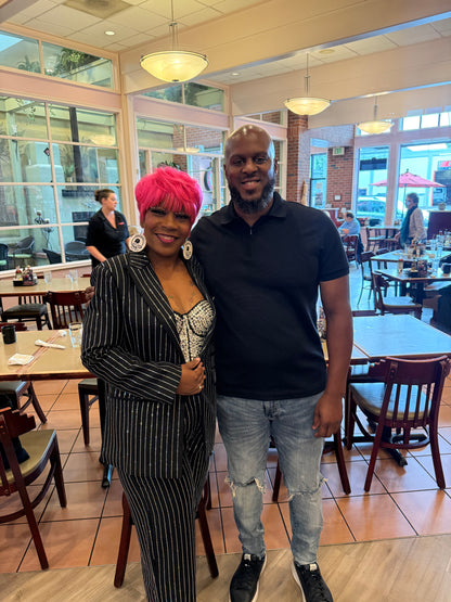 Chic Striped Blazer & Pants Set