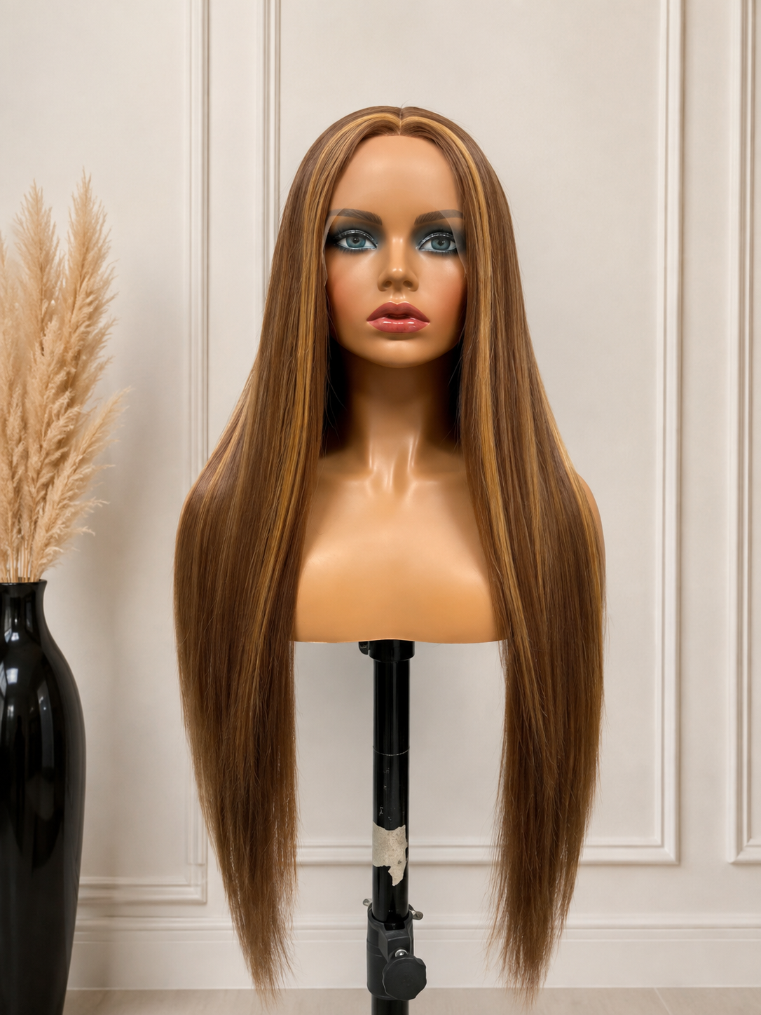 Golden Hour | 30" Long Straight Highlighted Lace Front Wig