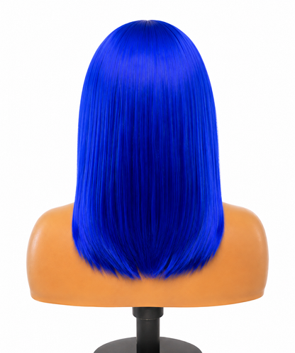 Azure | 16" Electric Blue Sleek Bob Lace Front WIG
