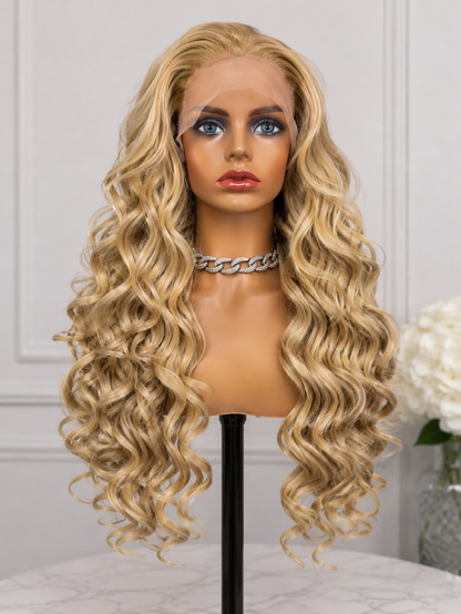 Camilla | 26" Golden Blonde Wave Lace Front Wig