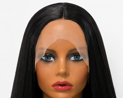 Noir | 26" Long Straight Jet Black Lace Front Wig