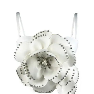 Floral Beaded Statement Bra Top