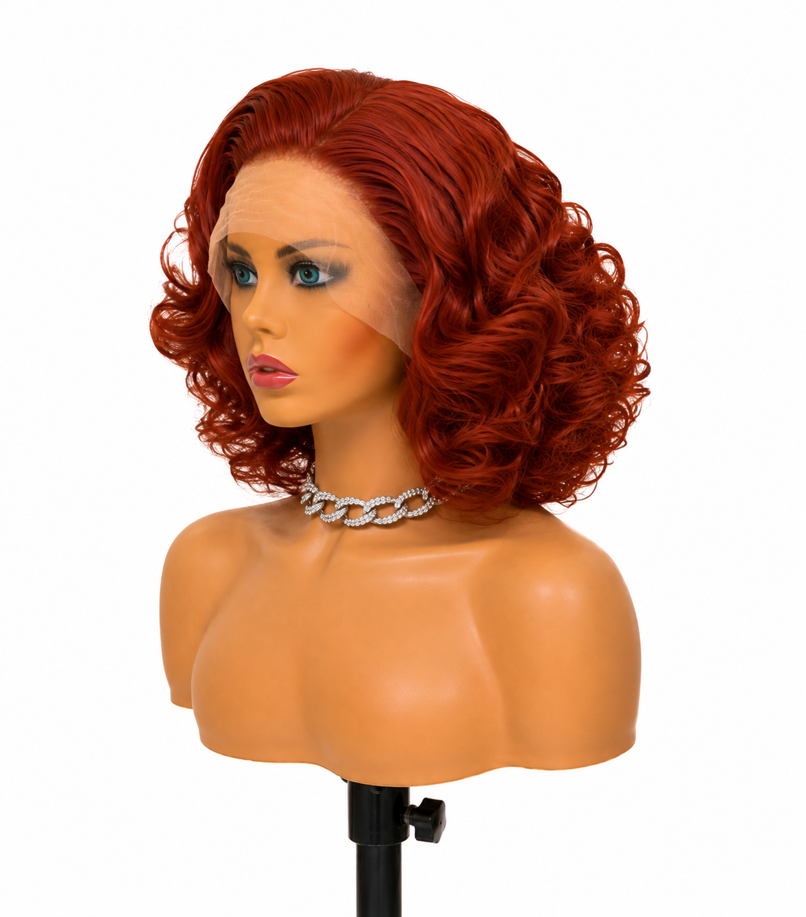 Marlowe | 12" Auburn Curly Bob Lace Front Wig