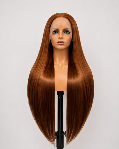 Emberlyn | Long Straight Auburn Lace Front Wig