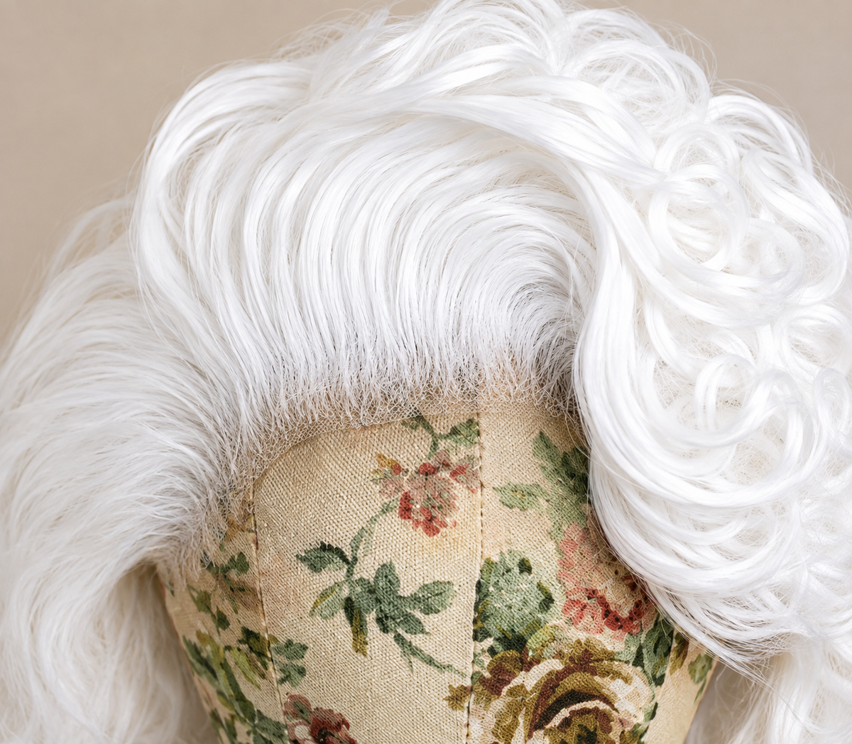 Pearl | 10" White Vintage Curly Lace Front Wig