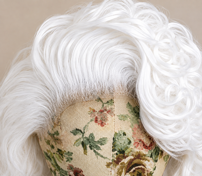 Pearl | 10" White Vintage Curly Lace Front Wig