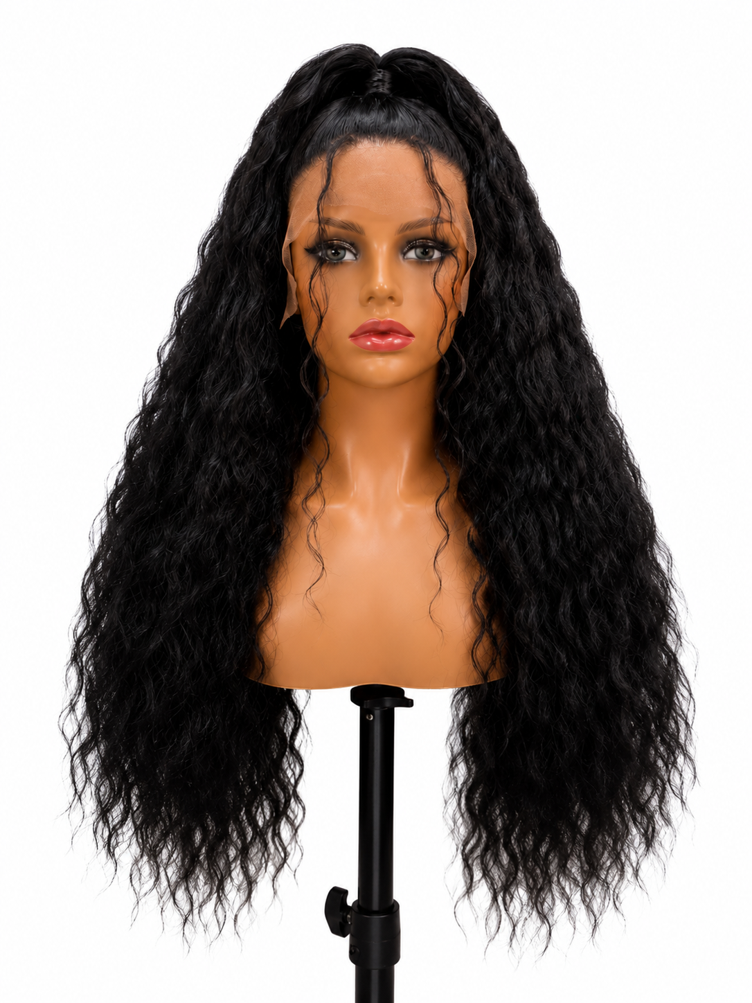 Midnight Curls | 26" Long Curly Half-Up Lace Front Wig